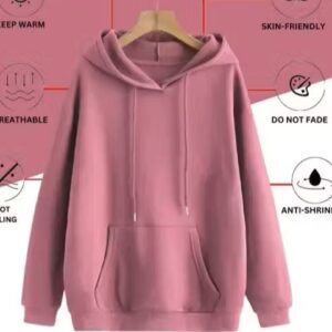 Women’s Onion Pink Cotton Hoodie | Women Sweatshirt